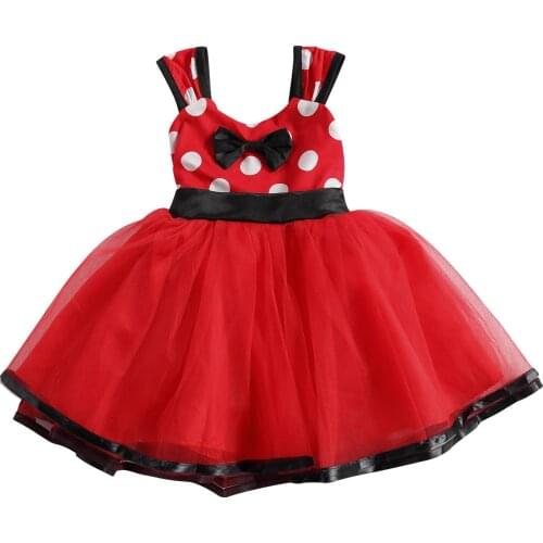 Girls Mesh Dress Summer Children Creative Wave Point Splicing Bow Decoration Sleeveless Princess Dresses