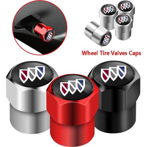 4pcs Wheel Tire Valve Caps Air Caps New Metal For Buick Regal Hideo Encore Lacrosse GL8 Excelle XT Verano Envision Enclave