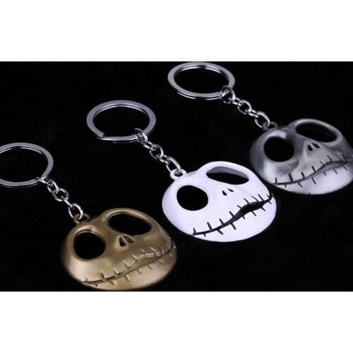 MQCHUN New The Nightmare Before Christmas Jack Skull Mask Keychain Metal Keychain -50