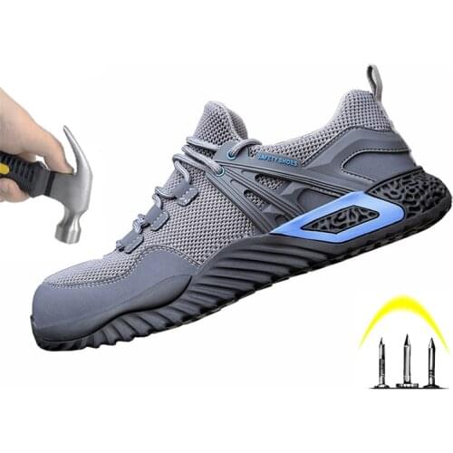 Mens Protective Shoes, Breathable Safety Shoes, Lightweight, Drop-Proof, Work, Puncture-Proof Safety Boots, Mens Casual Shoes
