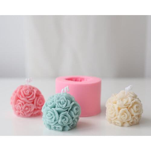 New Flower/Rose Candle Wax Silicon 3D Soap Mold Cake Decoration Manual Handmade Resin Clay Plaster Gumpaste Mould Silicone Mold