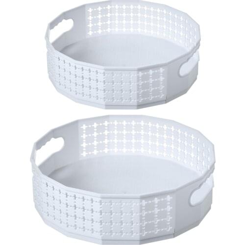 New 360 Rotating Tray Kitchen Storage Containers For Spice Jar Food Snack Tray Bathroom Tray Non Slip Snack Dried Storage Plate