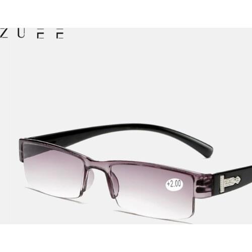 2021 Fashion Korean Reading Glasses Men Women Clear Lens Half Frame Presbyopic Eyewear 1.0 1.5 2.0 2.5 3.0 3.5 4.0 for Reader