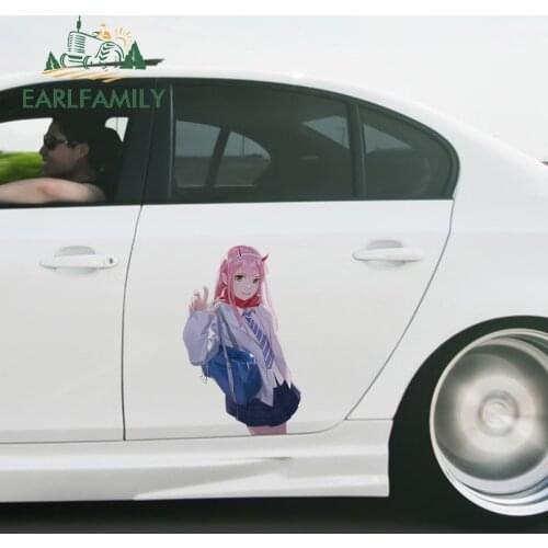 EARLFAMILY 43cm x 26.1cm For Darling in the FRANXX Car Stickers Vinyl Material Decal Windows Decals Scratch-Proof Decor