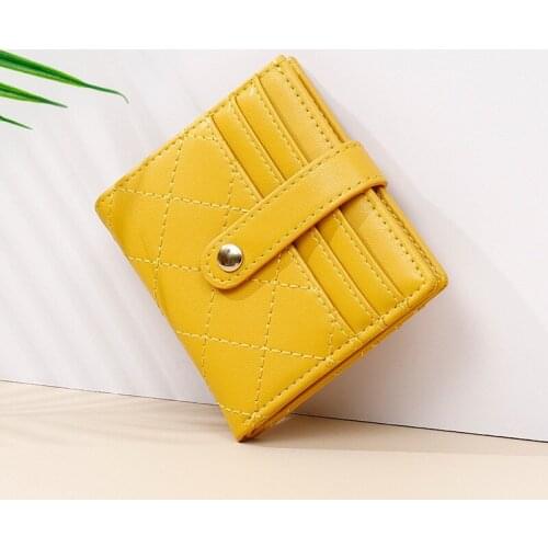 POOLOOS Leather Credit Card Holder Women Short Zipper Coin Purse Designer Mini Clutch Wallet Female Money Bag Small Wallets
