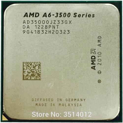 AMD A6-Series A6 3500 2.1 GHz Triple-Core CPU Processor AD3500OJZ33GX Socket FM1