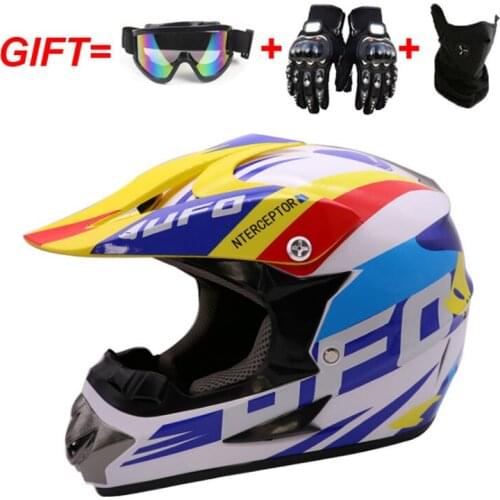 Professional Racing Motocross Casque hors route Casque Moto Capacete Moto Casco Off-road Cartoon Children Motorcycle Helmet