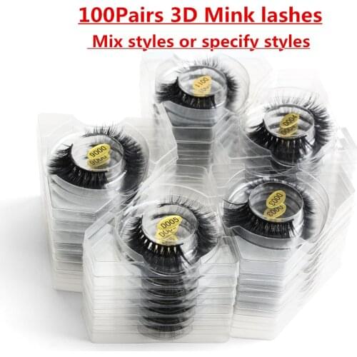 Wholesale Eyelashes 10/20/50/100pcs 3d Mink Lashes Natural Mink Eyelashes Wholesale False Eyelashes Makeup False Lashes In Bulk