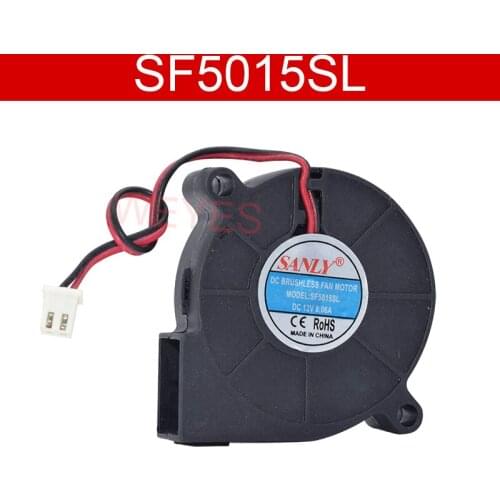 SF5015SL 12V 0.06A 0.72W 5cm 2PIN 2 wires 5015 50x50x15mm Industrial Blower For Humidifier Cooling fan NEW