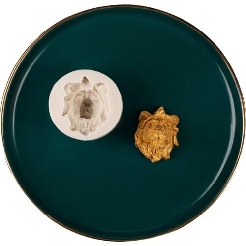 3D Lion Head Silicone Molds Animals Candy Chocolate Fondant Mold DIY Party Cake Decorating Tools Polymer Clay Soap Moulds