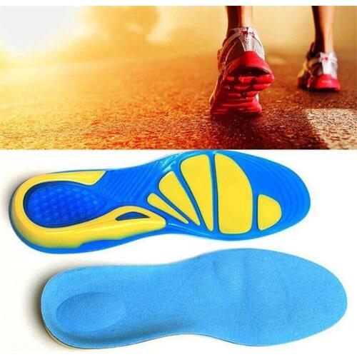 Silicone Non-Slip Gel Soft Sport Shoe Insoles Massaging Insole Orthopedic Foot Care For Feet Shoes Sole Shock Absorption Pads