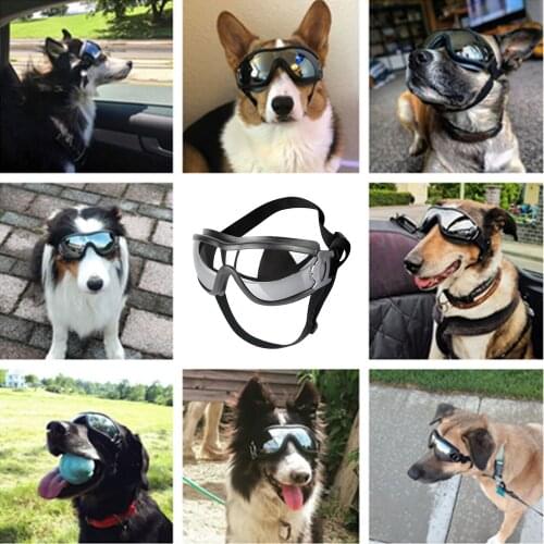 Lightweight Dog Goggles Unisex for Large Dog Eye Protection Glass UV Protection Sun Glasses Adjustable Strap Outdoor Accessories