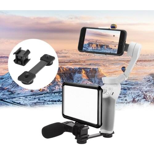 For DJI OM 4 Omso Mobile 3 Extension Bracket Stand Holder Extended Cold Shoe Adapter Mount Handheld Gimbal Stabilizer Accessorie