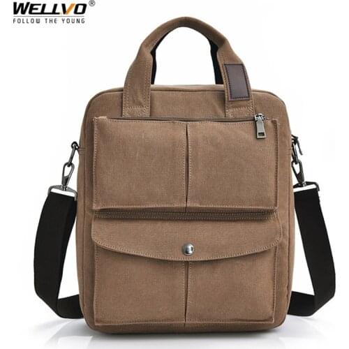 Men Vinatge Canvas Messenger Bags Mens Fashion Crossbody Shoulder Bag Solid Male Handbag 2021 Designer Brand Casual Bag XA190ZC