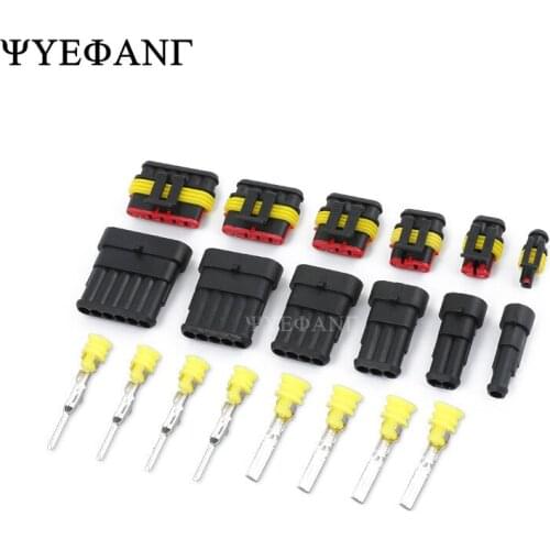 1sets 1/2/3/4/5/ pins Way AMP Super seal Waterproof Electrical Wire Connector Plug for car waterproof connector