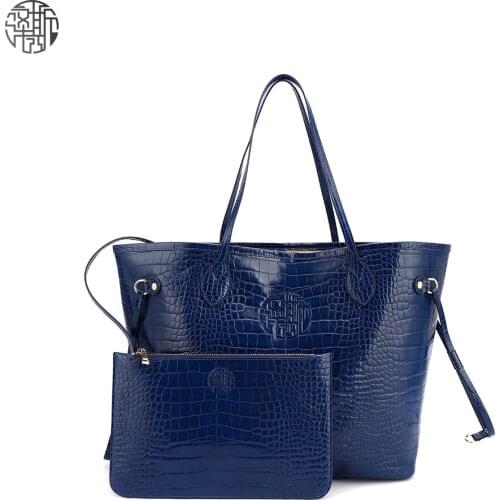 Zenos Crocodile Skin Embossed Pu Leather Leather Computer Laptop Bag Women Business Office Work Bag Briefcase Large Shoulder Bag