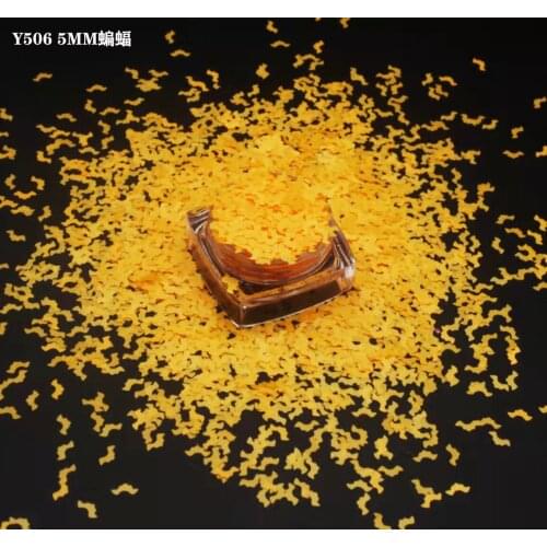 10g Laser Black Color Holographic Bats Shape Glitter Sequins Makeup Spangles For Nail Art DIY Supplies Xmas Halloween Decoration