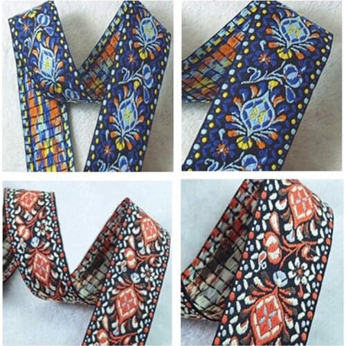 3 Yards Traditonal Quality Ruyi and Flowers Embroidery Jacquard Ribbon, Beautiful ribbon wide ribbon home decoration