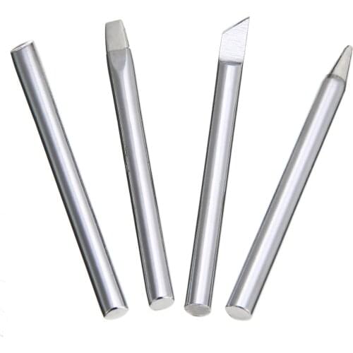 4pcs Mayitr New Welding Soldering Iron Tip Head 60W Replaceable Electric Iron Heads 5.5mm Shank For Solder Irons 70*5mm