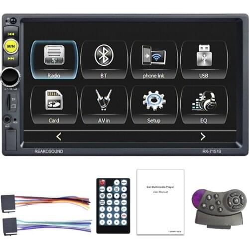 2DIN Car Radio 7 inch Bluetooth with Carplay Autoradio Audio MP5 Player AUX FM Stereo MP5 Receiver