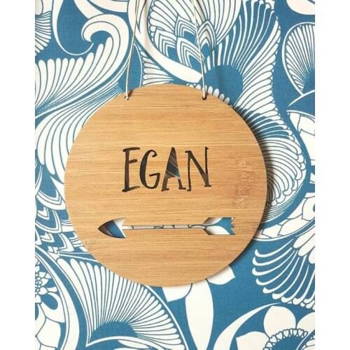 Custom Wooden laser cut kids Name Arrow door wall plaque,bedroom sign,nursery decoration,baby shower decor