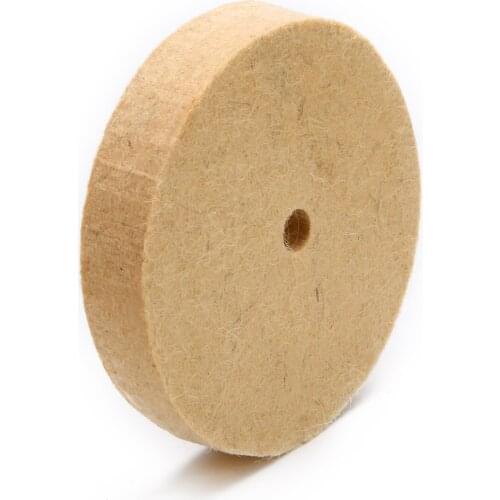 4 Inch 100x20mm Beige Wool Felt Polishing Buffing Wheel Polisher Disc Pad Rotary Tool Used With Polishing Wax Grinding Paste