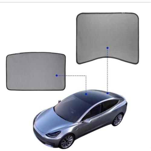 For Tesla Model 3 Car Sun Shade Glass Roof Sunshade Car Skylight Blind Shading Net UV Protection Curtain Mesh