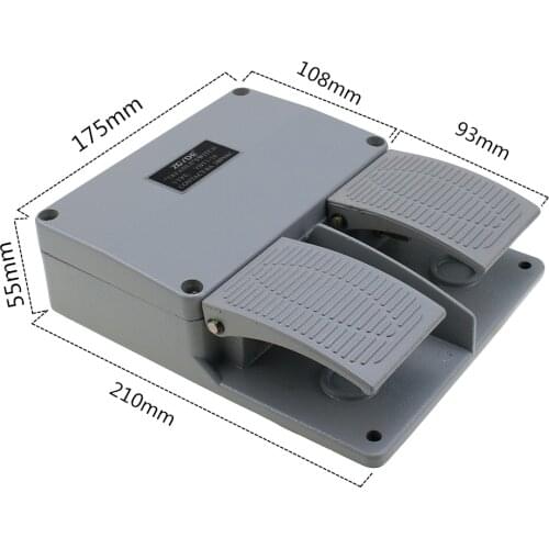YDT1-16 AC 380V 6A aluminum double with KH9011 core silver point foot pedal switch MD6-L02