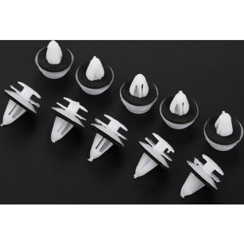 15Pcs Car Door Trim Panel Retainer Clips 9mm Hole Plastic Rivets Automobile Fastener For Nissan Infiniti 80999-VE000 Car-styling