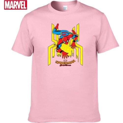 Marvel The Avengers Spider Man t-shirt Comfortable Breathable 100% cotton Fashion clothes for teens Summer Tops men tshirt #98