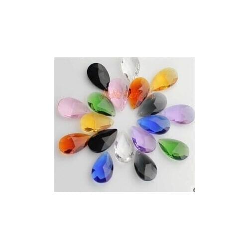 100pcs/lot,38mm mixed color crystal prism chandelier lighting pendant suncatcher parts