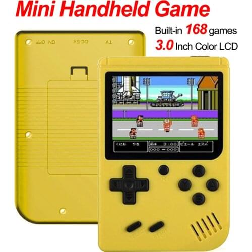 Video Game Console 8 Bit Retro Mini Pocket Handheld Game Player Built-in 168 Classic Games Best Gift for Child Nostalgic Player