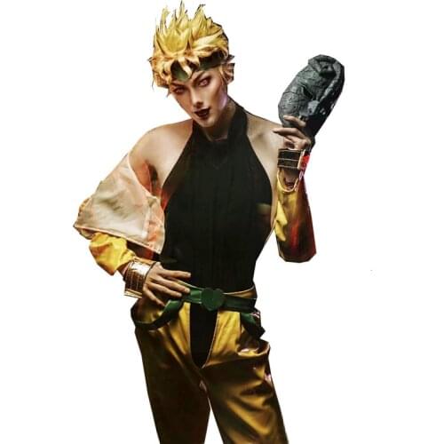Customized JoJos Bizarre Adventure movie Dio Brando Cosplay Costume PU costume