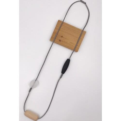 Kara&Kale Boho Fashion Jewelry Gothic Necklace Wax Cord Natural Wood and Resin Beads Vintage Collares Earthy Long Necklace Women