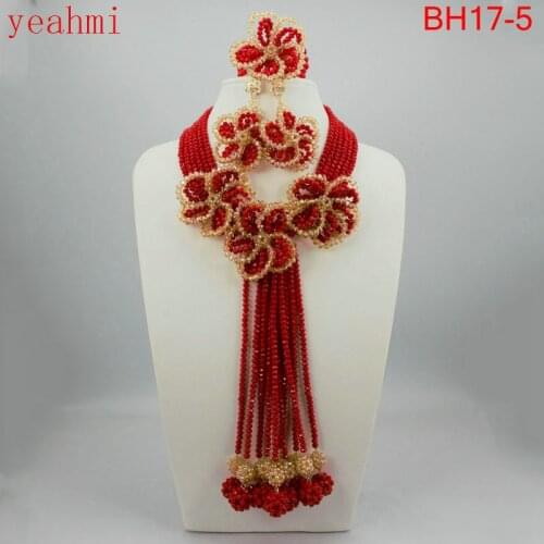 Bridal Jewelry Sets Teal Green Nigerian Wedding African Beads Jewelry Set Crystal Women New Necklace Set Free Shipping BH17-1