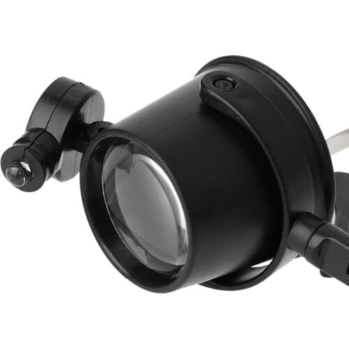 Practical 10X LED Hands Free Eye Loupe Jewelry Watch Repair Magnifier Headband 87HB