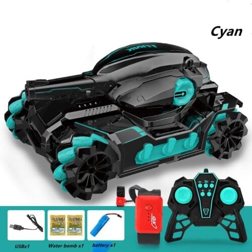 Shot Type RC Car Childrens Toy Water Bomb Stunt Drift Tank Electric Gesture Remote Control Tank Armored Car Boy Girl Gifts