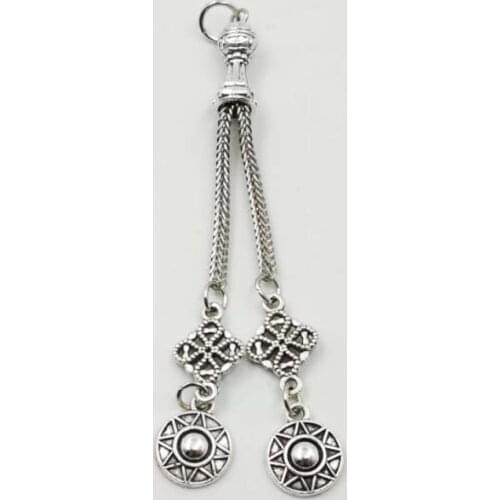 Metal Tasbih accessories tassels two chains 2019 style popular rosary tassel metal Misbaha Pendant