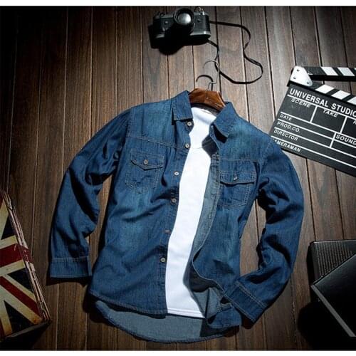 Fashion Retro Mens Slim Fit Male Jean Jacket Denim Coat Overcoat Tops