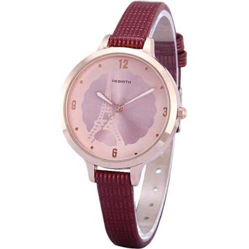Fashion Women Luxury Bracelet Watch Rose Gold Quartz WristWatches Casual Leather Watches Montres Femmes Relojes Mujer