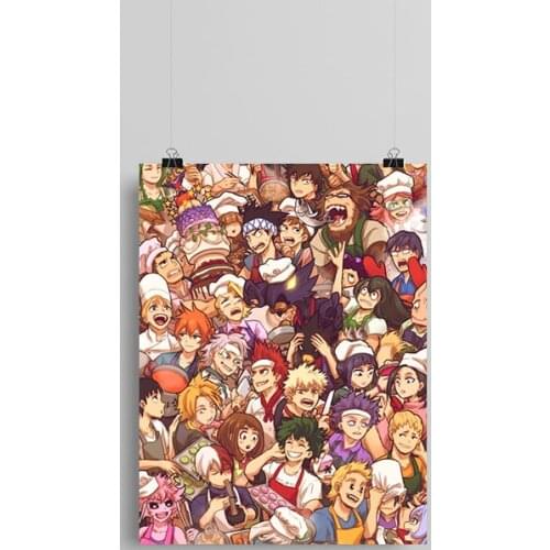 My Hero Academia collage anime Canvas poster Painting wall Art decor Living room Bedroom Study Home Decoration Prints