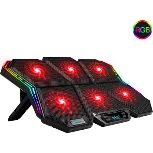 RGB Laptop Cooling Pad 17inch Professional Gaming Laptop Cooler with 6 Quiet Fans notebook stand