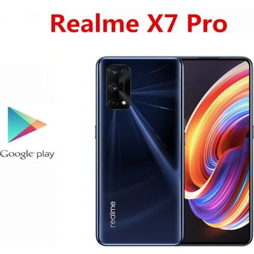 Original Realme X7 Pro 5G Mobile Phone 64.0MP +8.0MP+2.0MP+2.0MP+32.0MP 65W Super Charger 6.55" AMOLED 120HZ Mediatek 100