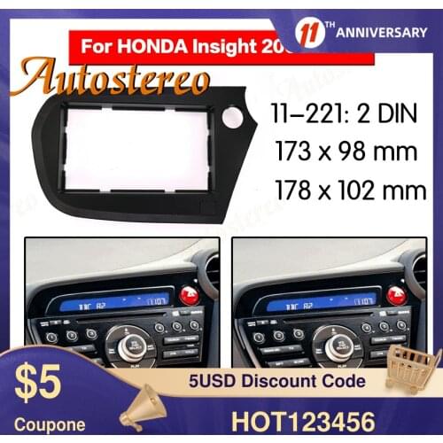 Frame Panel Top Radio Fascia For Honda Insight 2009-2014 Stereo Fascia Dash CD Trim Installation Frame Kit