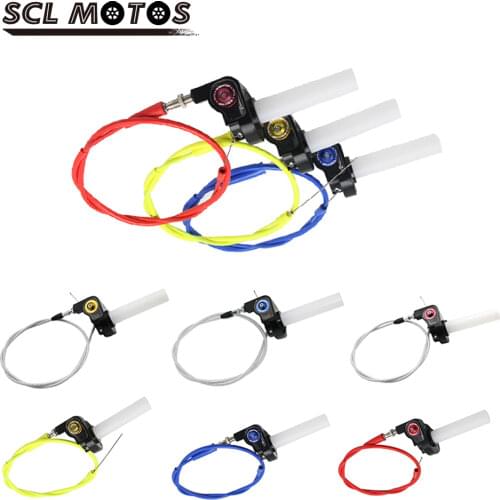 SCL MOTOS Motorcycle Handle Throttle Grip 1/4 Quick Turn Throttle Dirt Pit Bike Motobike 7/8" 22mm Handlebar Grips For KTM CRF