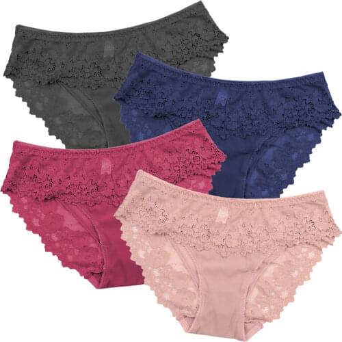 Sexy Lace Transparent Panties Briefs Full Cover Mesh Back Lingerie Femme Soft Underwear Women Romantic Bikini cuecas sexi
