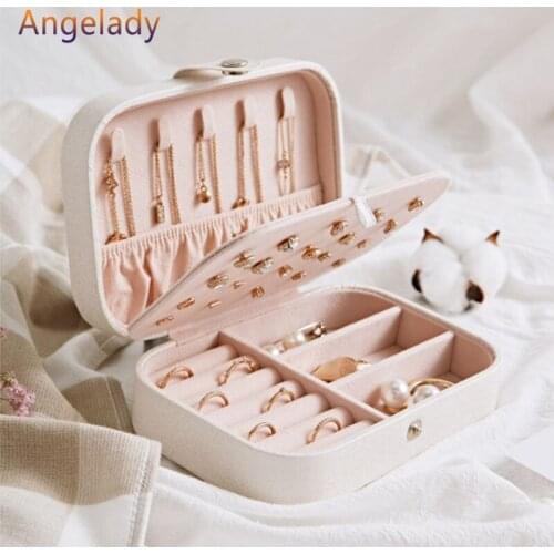 Jewelry Box Portable Storage Organizer Zipper Portable Women Display Travel Case JUL3