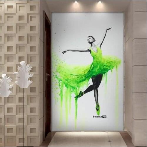 Modern Dancing Girl Painting Elegant Dancing Ballerina Ballet Girl Wall Art Large Canvas Painting Prints for Living Room Decor