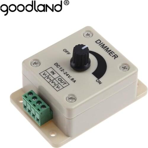Goodland Voltage Stabilizer 12 V Voltage Regulator 8A Power Supply Adjustable Speed Controller DC 12V LED Dimmer DC-DC for Motor