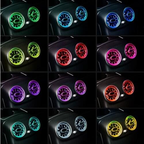 Rear air conditioning vent LED turbine ambient light For Mercedes Benz C /E/ GLC class w205 w213 x253 LED atmosphere light